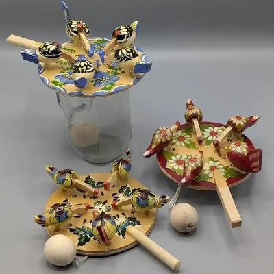 Russian Folk Art Pecking Chickens 