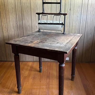 Antique General Store Cutting and Wrapping Table 