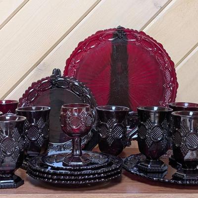 Avon Cape Cod Ruby Glassware 