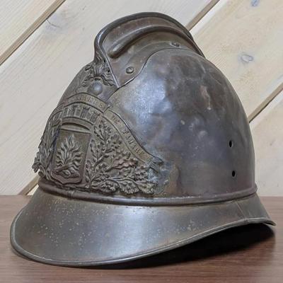 Antique French Fire Brigade Helmet