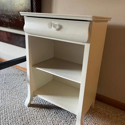 Nightstand w/ Single Drawer & Two Open Shelves