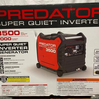 New In Box, Never Opened, Predator Super Quiet Inverter 3500 Max Starting Watts