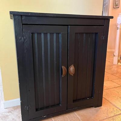 Black Chalk Paint Farmhouse Cabinet 