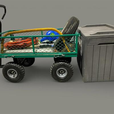 Green Metal Wagon, Storage Box & More