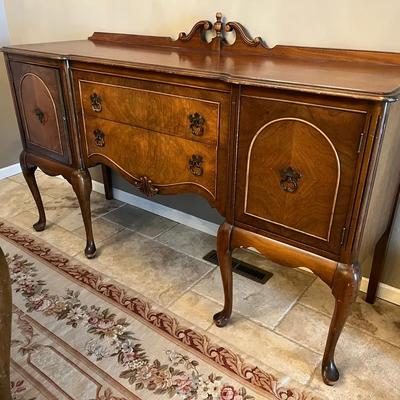 Vintage Romweber Georgian Style Flame Mahogany Sideboard