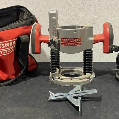 Craftsman Plunge Router Base, Amp Palm Router, & Craftsman Branded Tool Bag