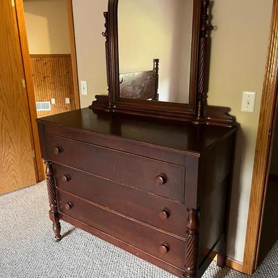 Antique Mahogany Dresser w/ Swivel Mirror