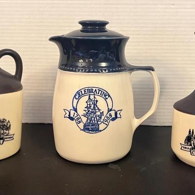 Port Chateau Tahbilk Australia Pottery Vase Pitcher Decanter w/ stopper 