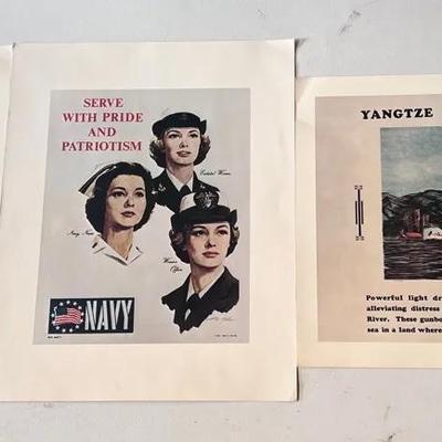 Navy Recruiting Posters Guardians of Freedom Women Officers Yangtze River Gun Boats #3