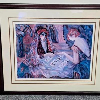 “Madam Soukaska” By Barbara A. Wood Full Color Artist Proof Double Matted Black Cherrywood Frame