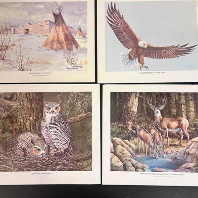 Soaring Eagle Owl Deer William Bents Forte Prints Signed Ben Cooper