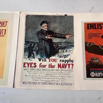 Navy Recruiting Posters Enlist Now Supply Eyes For The Navy I Want U #4