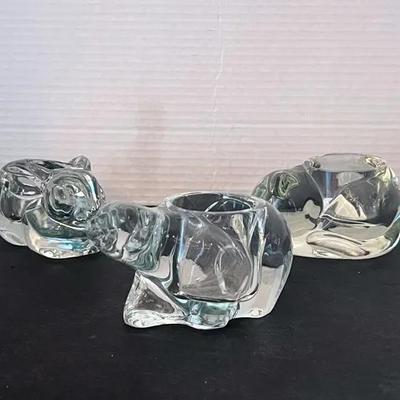 Indiana Glass Tealight Holders Frog Polar Bear Cat Bunny Squirrel 