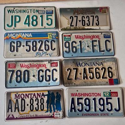Vintage License Plates Montana Washington Variety #2 (8)