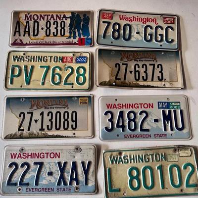Vintage License Plates Washington Montana Variety #3 (8)