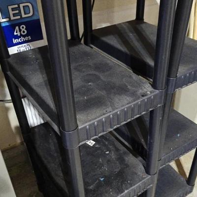 Black Plastic Storage Units - Two in Total 