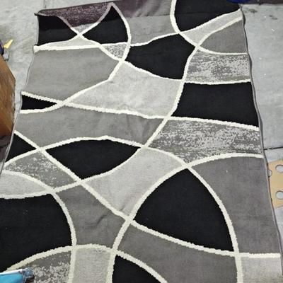 Grey Geometric Area Rug