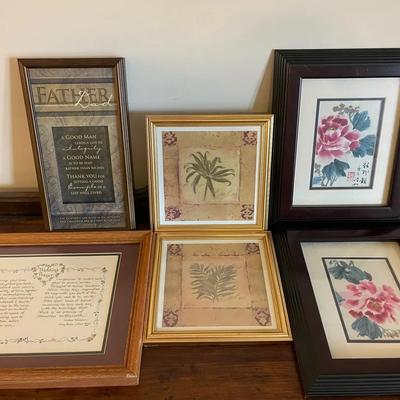 6 Framed Art Pieces 