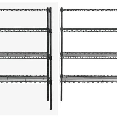 Two Black Metal Shelving 14x36x54 SHELVES ONLY