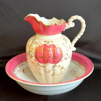 Antique Basin And Pitcher 