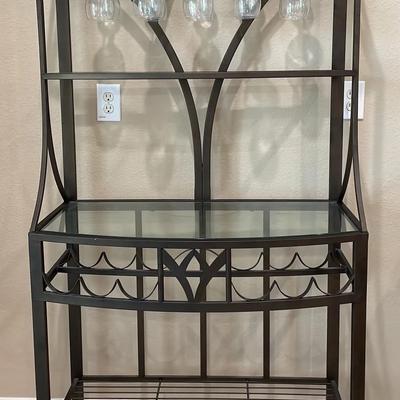 Metal And Glass Bakers Rack