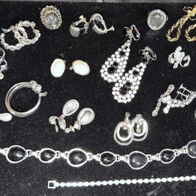 Assortment of Silver Tone Jewelry