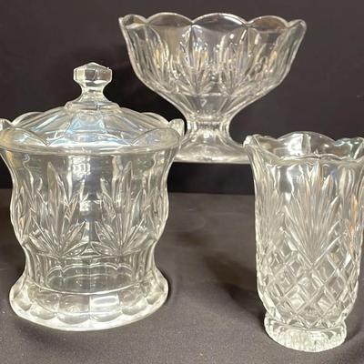 Crystal Pieces: Vase and Cookie Jar