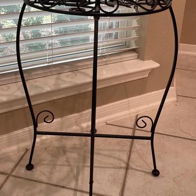 Metal And Glass Side Table