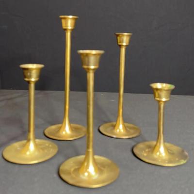 Brass Candle Holders (5)