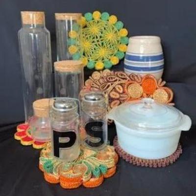 Vintage Kitchen Items: S&P, Trivets, Canisters and More