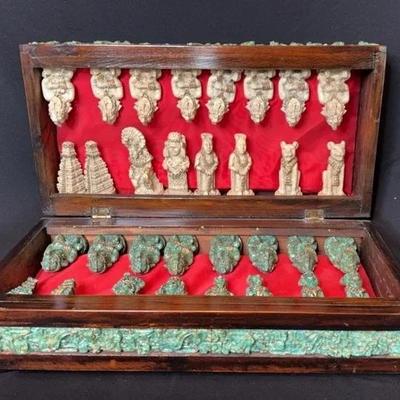 Exotic Mayan/Aztec Chess Set