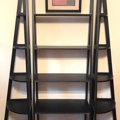 3-Pcs Wooden Black Bookshelf