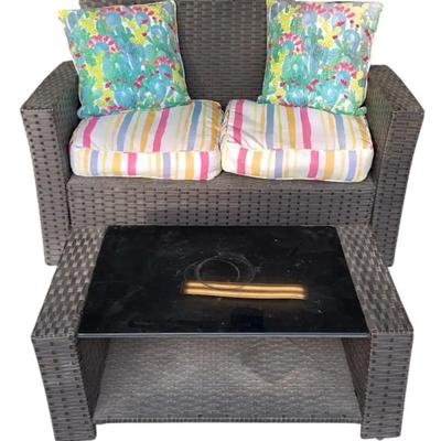 Patio Loveseat and Table