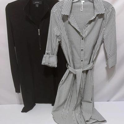 Lulu B Striped Button Dress And Karen Kane Long Sleeve XS 