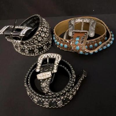 Kipps Women’s Leather Western Belts - Size- 26 & 30