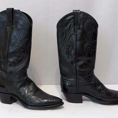Dan Post Black Cowboy Boot Size 7 1/2 M