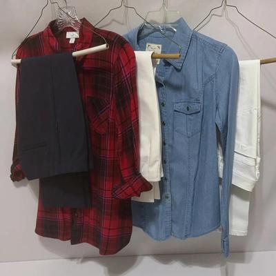 J Jill And More Designer Pants And Long Sleeve Button Down Tops 