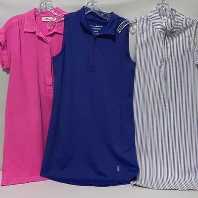 Lulu-B Sleeveless Dress, Vineyard Vines Gauze Shirt Dress Pink XS, & Tommy Bahama Islandzone XS 