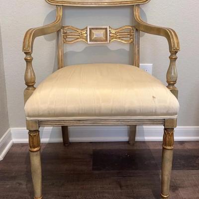 Unique Gold/cream accent chair 