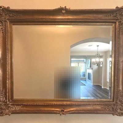 Mirror With Golden Frame