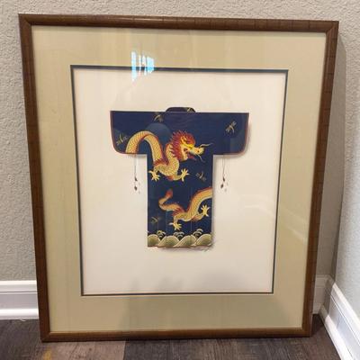 Japanese men's Happi kimono -dragon/wave- signed and numbered 96/200