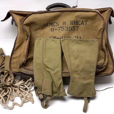 Vintage "USAAF B-3" Flight Bag with M1938 Leggings