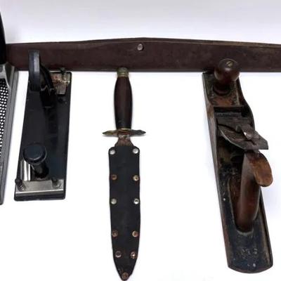 Vintage Tools and Iron Hinge