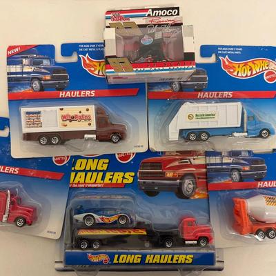 "Hot Wheels" Die-Cast Haulers and Sprint Car