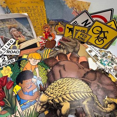 Vintage Classroom Decor, Signs and Illustrations