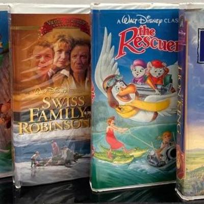 Vintage "Disney" VHS Movies The Lion King, The Rescuers and More