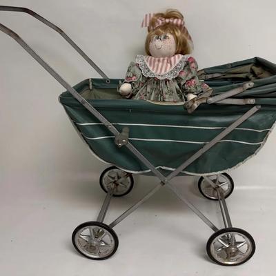 Vintage Doll and Pram