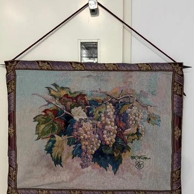 Decorative “Golden Grapes” Woven Wall Hanging Tapestry