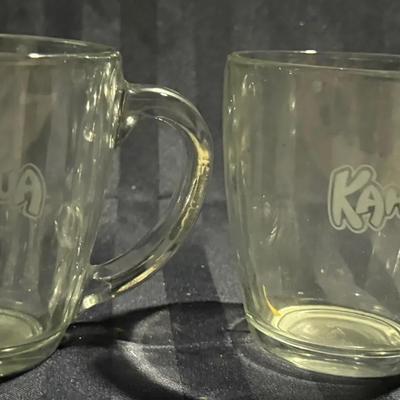 Set of 2 Kahlúa Etched Glass Coffee Mugs – Clear Glass Liqueur Cups