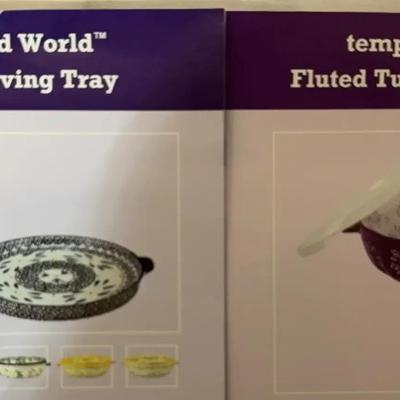 Temp-Tations Fluted Tube Pan and Serving Tray Sets 